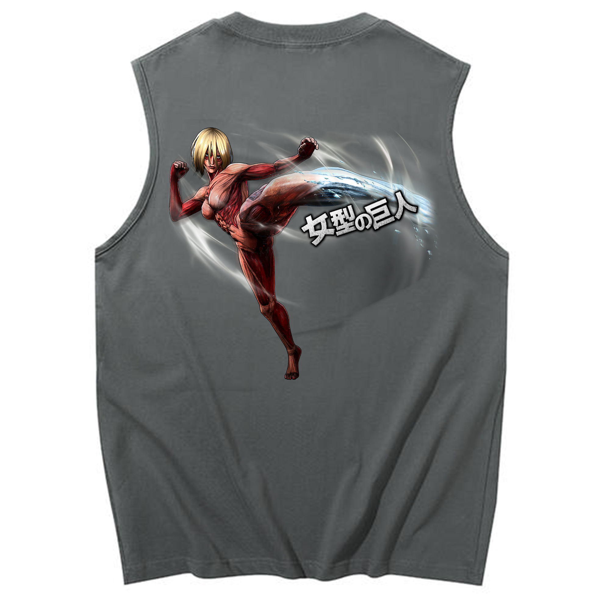 （画像用） 進撃の巨人 Attack on Titan コットン100％タンクトップ（背面プリント）